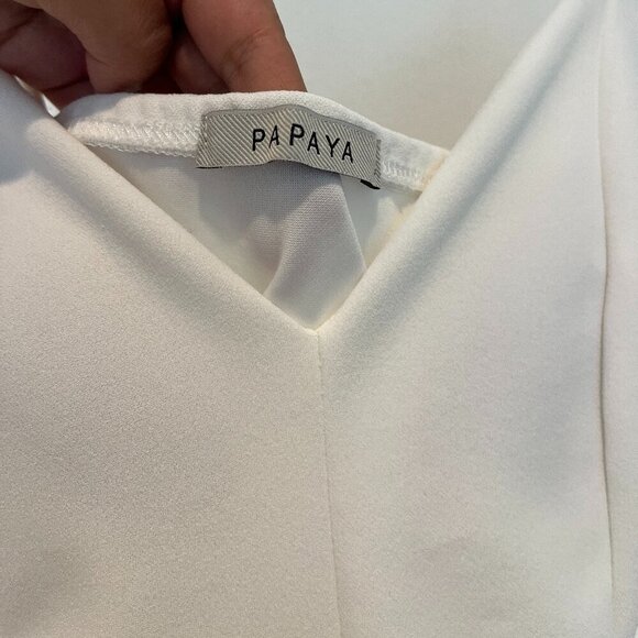 Papaya White Mini Flare Dress Size small - Picture 4 of 7